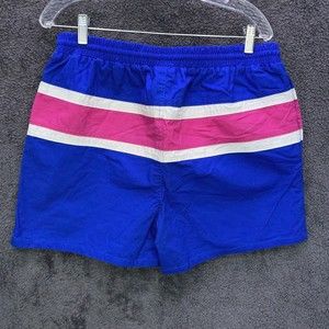 Vintage 90s THE MENS STORE AT SEARS Size L 36/38 Swim Trunks Pink Blue Shorts